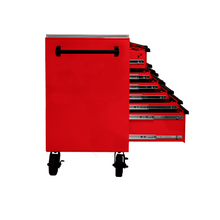 72” RS Pro Red 16 Drawer Roller Cabinet with Stainless Steel RD04072164