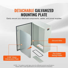27.6 x 19.7 x 9.8 in Electrical Steel Enclosure Cold Rolled Wall Mounted Box SPT-705025
