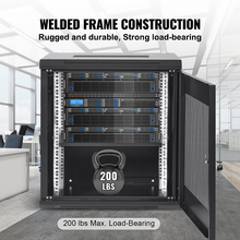200 lbs Capacity 12U Wall Mount Server Cabinet with Locking Door