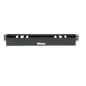 PatchLink Horizontal 1RU Black Single Sided Manager WMPFSE