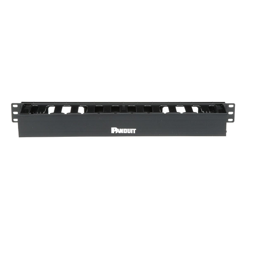 PatchLink Horizontal 1RU Black Single Sided Manager WMPFSE