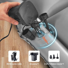 68.9x52.4x5.9 Inch Inflatable Car Air Mattress with Built-in Pump Headrest Gray