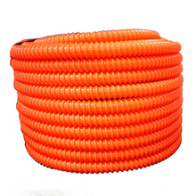 1" Flexible Corrugated PVC Non Split Tubing & Convoluted Wire Loom Orange 100FT