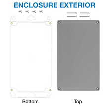 Electronic Racks And Boxes Enclosure Top Gray Bottom Clear RBF85P06G24C