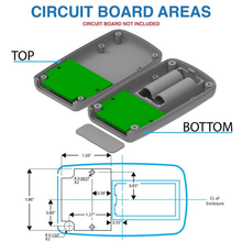 Easy Install AAA Battery With Circuit Storage Grey Box Hand Held Enclosure H45AAAGY