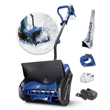 24V Cordless Snow Shovel & 48V Cordless Snow Blower with 3 x 4.0 Ah Batteries, 2 Chargers, Ice Scrapers, and Covers