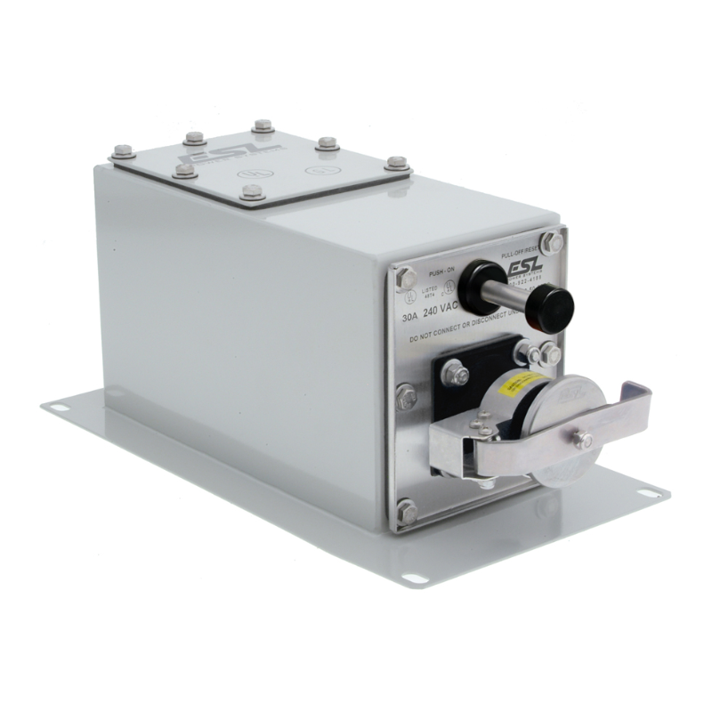 30A 240VAC Stainless Steel Single Gang Reefer Outlet 65kAIC