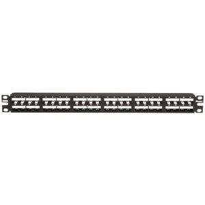 48 Port Mini-Com High Density Flush Mount Modular Patch Panel 1RU CPP48HDEWBL