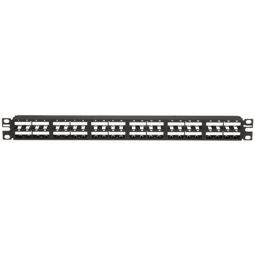 48 Port Mini-Com High Density Flush Mount Modular Patch Panel 1RU CPP48HDEWBL