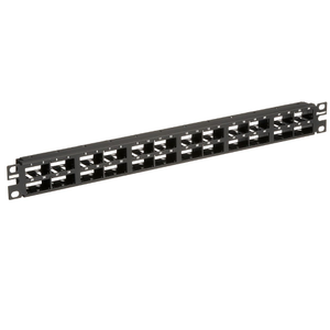 48 Port Mini-Com High Density Flush Mount Modular Patch Panel 1RU CPP48HDEWBL