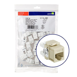 Cat 6 QUICKPORT Jack QUICKPACK Ivory (Pack of 25) 61110-BI6