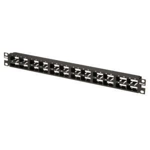 48 Port Mini-Com High Density Flush Mount Modular Patch Panel 1RU CPP48HDEWBL