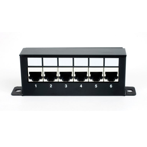 6 Port Zone Distribution Jack Pack Gigabit RJ45 to Female Telco 568B Wired ZDIM8625B