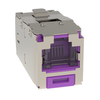 1 Port 22-26 AWG Mini-Com Cat6A Plus Shuttered Jack Module Shielded TG Style RJ45 CJSH688TGVLY