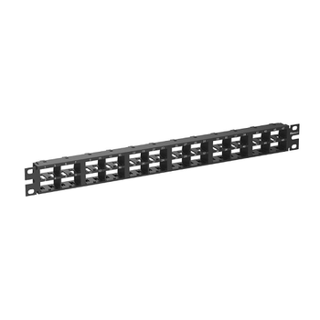 48 Port Mini-Com High Density Flush Mount Modular Patch Panel 1RU CPP48HDVNSWBL