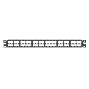 48 Port Mini-Com High Density Flush Mount Modular Patch Panel 1RU CPP48HDVNSWBL