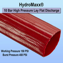 4" x 100FT Red 10 Bar High Pressure Lay Flat Discharge Hose
