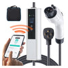 40A 240V NEMA 14-50 Plug Adjustable Current LCD+App (40A/32A/24A/16A) 25FT Cable EV Charging Station for SAE J1772