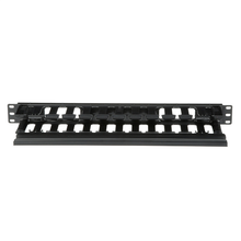 PatchLink Horizontal 1RU Black Single Sided Manager WMPFSE