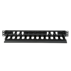 PatchLink Horizontal 1RU Black Single Sided Manager WMPFSE