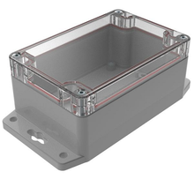 Flanged Base Polycarbonate Plastic Clear/gray RBF53P06C16G