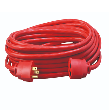 Cable de extensión rojo estándar para exteriores, 15,24 m, 14/3 SJTW, 2408SW8804 (paquete de 6) 