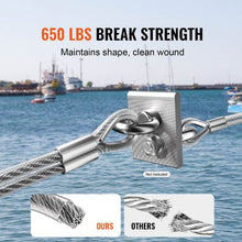1/8 Inch 7x7 Strand T304 Stainless Steel Braided Aircraft Cable 100FT With 59 Accessories