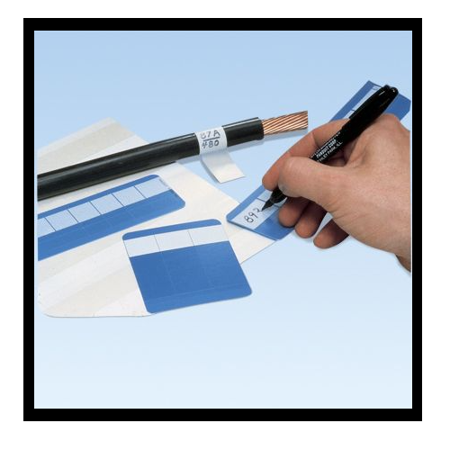 StrongHold Self Laminating Wire Marker Card PSCC-5Y (Pack Of 25)