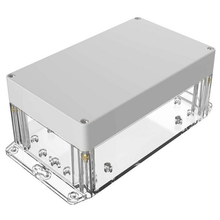 Electronic Racks And Boxes Enclosure Top Gray Bottom Clear RBF85P12G24C