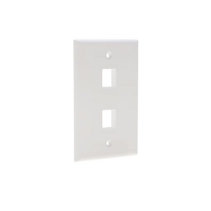 2 Port Keystone Faceplate Double White 550435 (Pack Of 200)