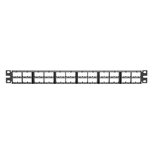 48 Port Mini-Com High Density Flush Mount Modular Patch Panel 1RU CPP48HDVNSWBL