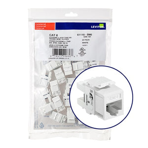 Cat 6 QUICKPORT Jack QUICKPACK White (Pack of 25) 61110-BW6