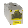 1 Port 22-26 AWG Mini-Com Cat6A Plus Shuttered Jack Module Shielded TG Style RJ45 CJSH688TGYLY