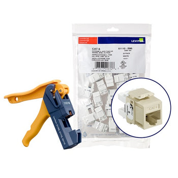 Cat 6 QUICKPORT Jacks Bulk QUICKPACK Ivory (Pack of 150) 61110-JI6