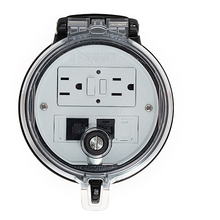 4-Inch Base Data Access GFCI Outlet CAT5e Coupler 3Amp DAP4BC-G3-5