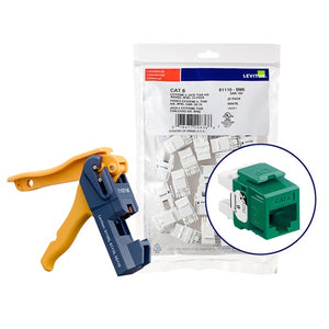 Cat 6 QUICKPORT Jacks Bulk QUICKPACK Green (Pack of 150) 61110-JV6