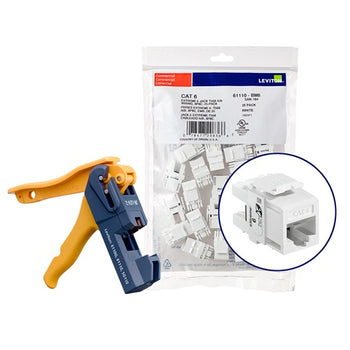 Cat 6 QUICKPORT Jacks Bulk QUICKPACK White (Pack of 150) 61110-JW6