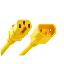 14AWG 15A C14 to C15 Heavy-Duty Power Cord Yellow