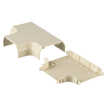 PVC Low Voltage Surface Raceway Tee Fittings Ivory T70TEI