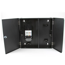 Wall-Mount Fiber Patch Panel Double-Door Enclosure 2 Adapter Panel Capacity Black FB36-2786WM2