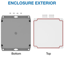 Top Clear Bottom Gray Enclosures 2.80 in / 70 mm Boxes And Cases RBF66P06C28G