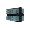 12 Port Opticom Keyed H-Aqua LC Fiber Adapter Panel Duplex FAP12WHAQDLCZ