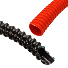 1" Flexible Corrugated PVC Non Split Tubing & Convoluted Wire Loom Black 100FT