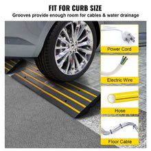 33,069 lbs Capacity & 2.6" High Heavy-Duty Rubber Curb Ramp for Driveways, Loading Docks, Garages & Sidewalks (Pack Of 3)