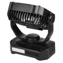 7W 8-Inch 10,400mAh Separated Solar Fan with Solar Panel, LED Lantern Ideal for Camping
