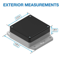 4.36" X 1.38" X 3.15"Plastic Box Enclosure With Flang RBF33P06B08G