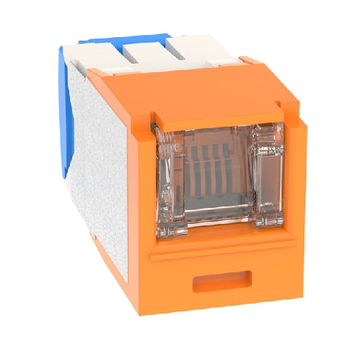 22-26 AWG Mini-Com Cat6A Shuttered Jack Module RJ45 TG Style CJH6X88TGOR