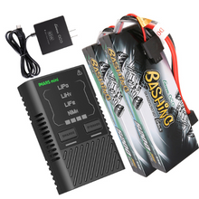 Gens Ace 5200mAh 2S1P 7.4V Bashing Series Lipo Battery Pack Hardcase 24 With Charger Combo GEA60W522S35GT2