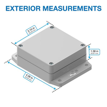 4.36" X 1.38" X 3.15"Plastic Box Enclosure With Flang RBF33P06G08G