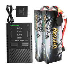 Gens Ace 5200mAh 2S1P 7.4V Bashing Series Lipo Battery Pack Hardcase 24 With Charger Combo GEA60W522S35GT2